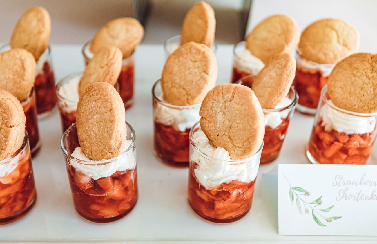 Strawberry shortcake in a glass